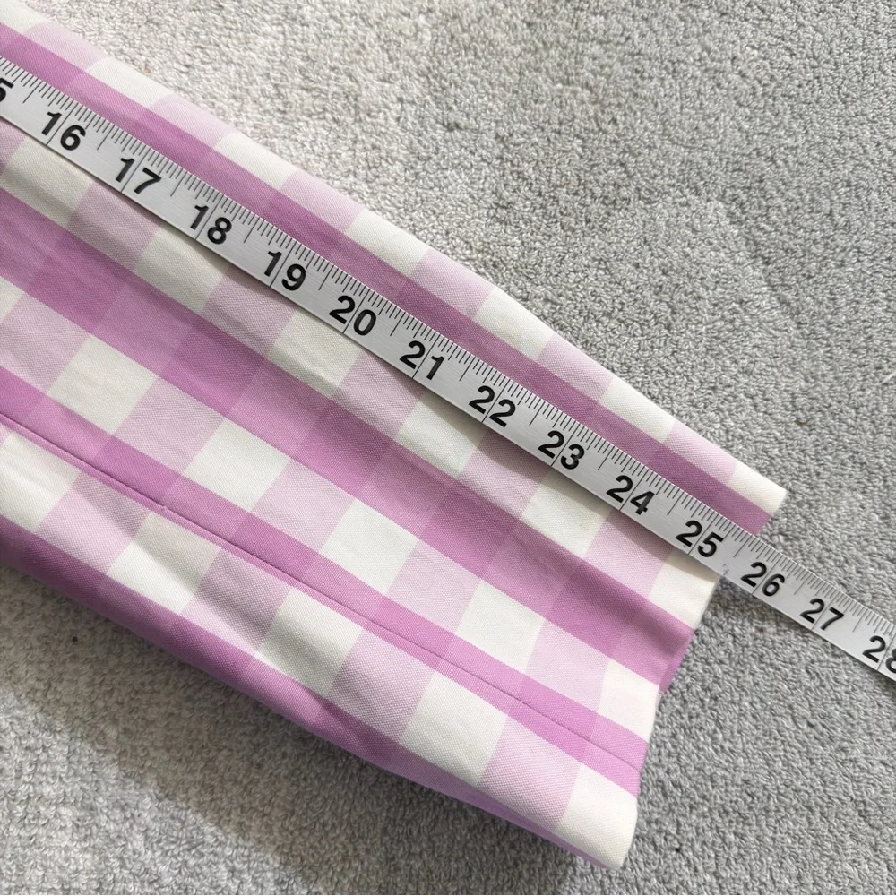 J. Crew Pink Gingham Trench Coat -Size 12-Belted NWT - Picture 16 of 16